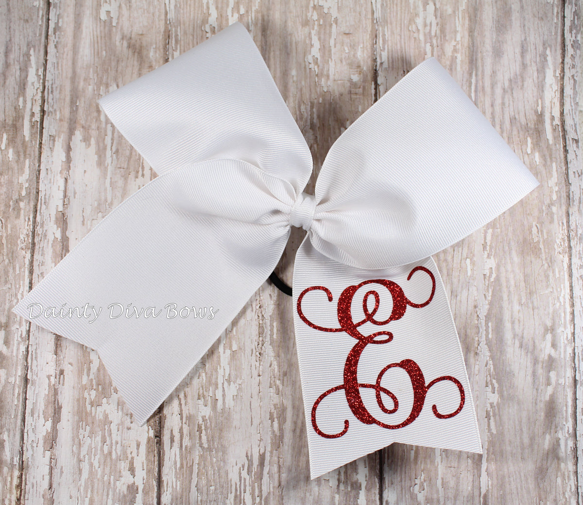 Red Monogrammed Bow