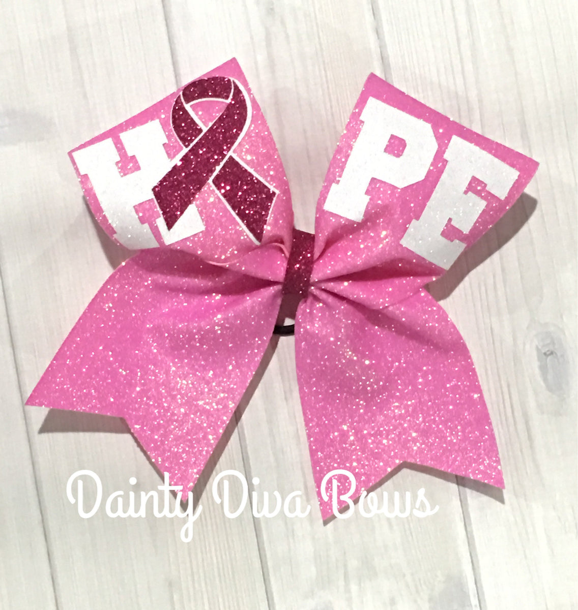 3 Custom Cheer Bows Made in Your Team Colors. Rhinestone Glitter Bow,  Half-floppy Half Stiff Bow and Breast Cancer Bow. Bow Packages 